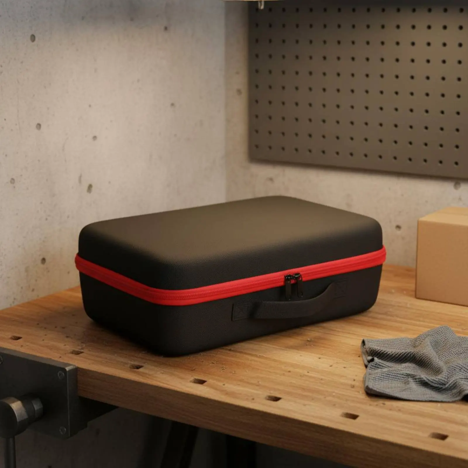 Electric Drill Carrying Case Portable EVA Water Resistant Zippered Tool Organizer for Electricians Technicians Workshop Garage