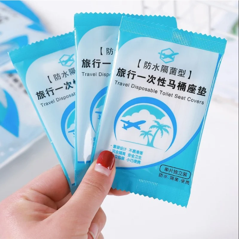 Portable Disposable Toilet Seat Cover Individually Wrapped Waterproof Dirt‑Proof Cushion for Travel Hotel