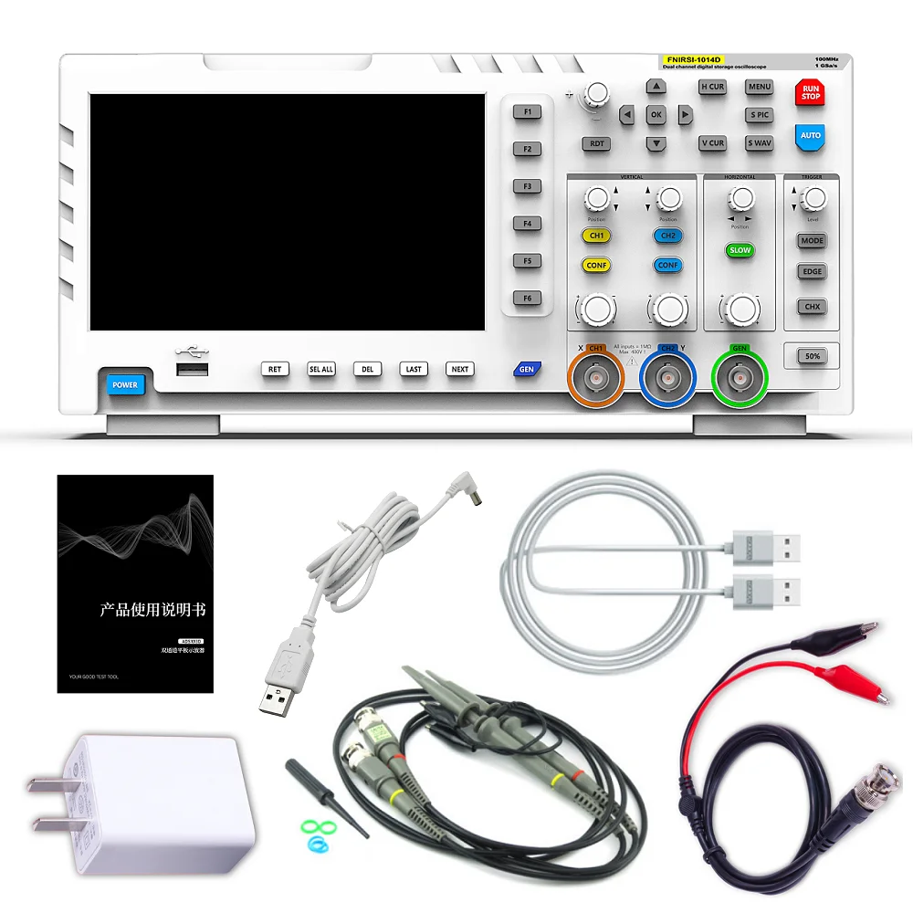 1014D Digital Oscilloscope 2 In 1 Dual Channel Input Signal Generator 100MHz* 2 Analog Bandwidth 1GSa/s Sampling Rate