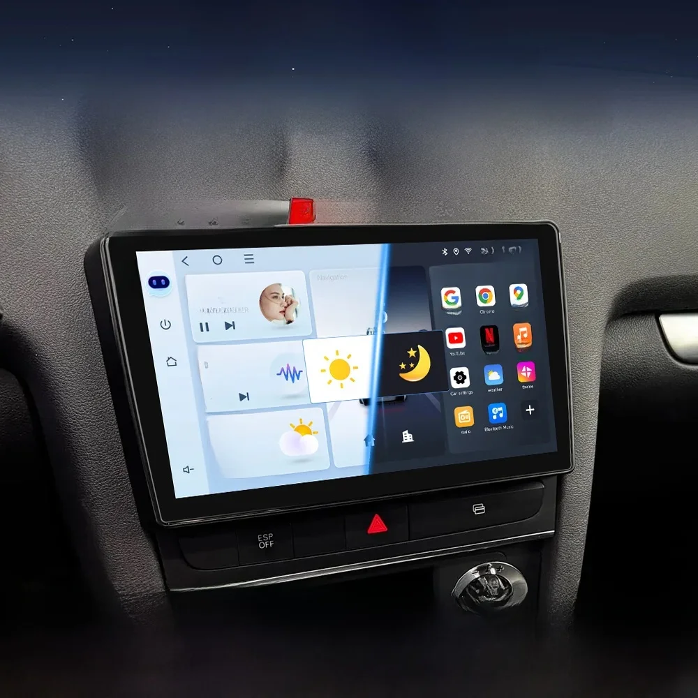 JIUYIN AI Voice Draadloze CarPlay Android Auto Radio Voor Audi A3 8P 2003-2013 4G Auto multimedia GPS 2din autoradio - afbeelding 2