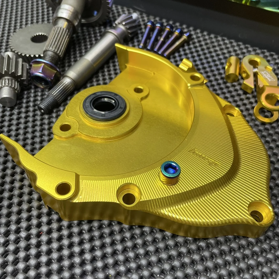 Transmission Gear Box Lid For DIO50 AF18 CNC CASES With Modified Secondary Gears Golden Color