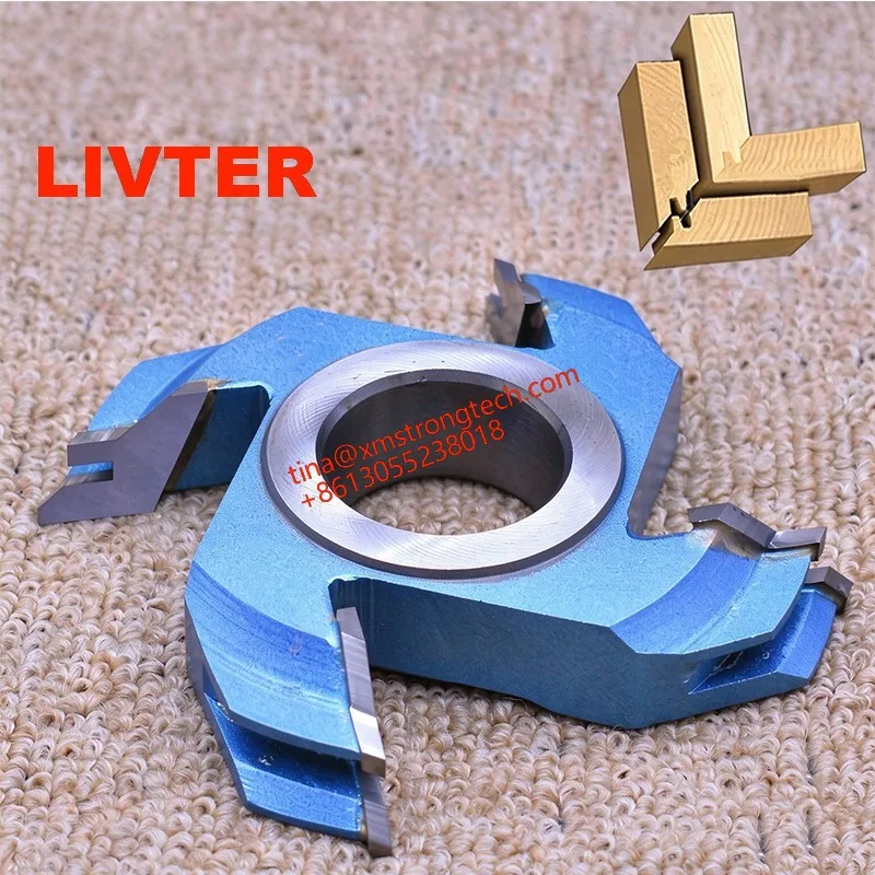 45° Lock Miter Cutter Head Woodworking Carbide Splicing Milling Cutter for Frame Box Corner Joint