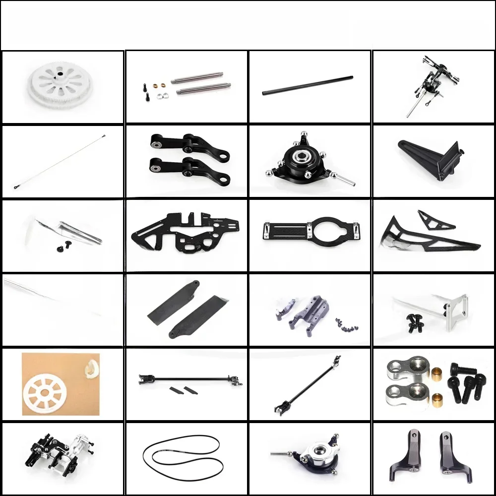 Pièce d'hélicoptère 450/PRO, plaque latérale en fibre de carbone, arbres à plumes, engrenage d'entraînement principal, plateau cyclique pour GARTT JCZK ALZRC aligner Tarot