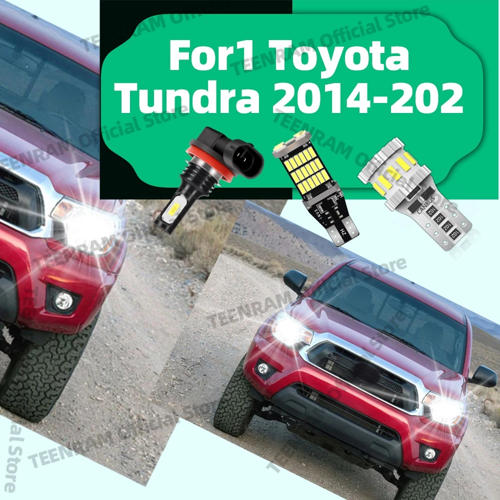 

Для Toyota Tundra 2014-2021 гг. - Автомобильные светодиодные лампы 6000K Противотуманные фары Резервные фонари 12 В Белый номерной знак Купольная карта Грузовая лампа