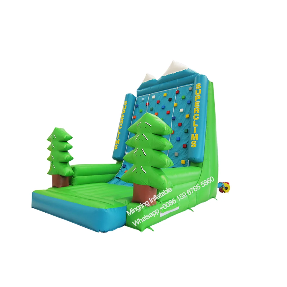 Inflatable Rock Climbing Wall Tower, Mountain Obstacle Course