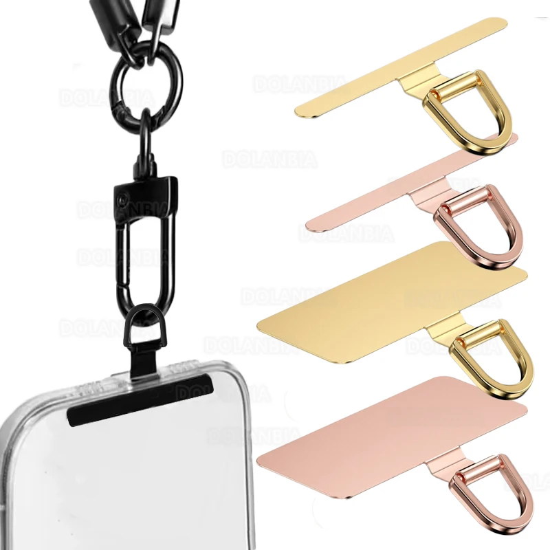 Luxuriöser Metall-Universal-Handy-Lanyard-Patch 0,3mm Ultradünne Verbindungskarte für Handyhülle Sicherheitsclip Outdoor-Handyzubehör