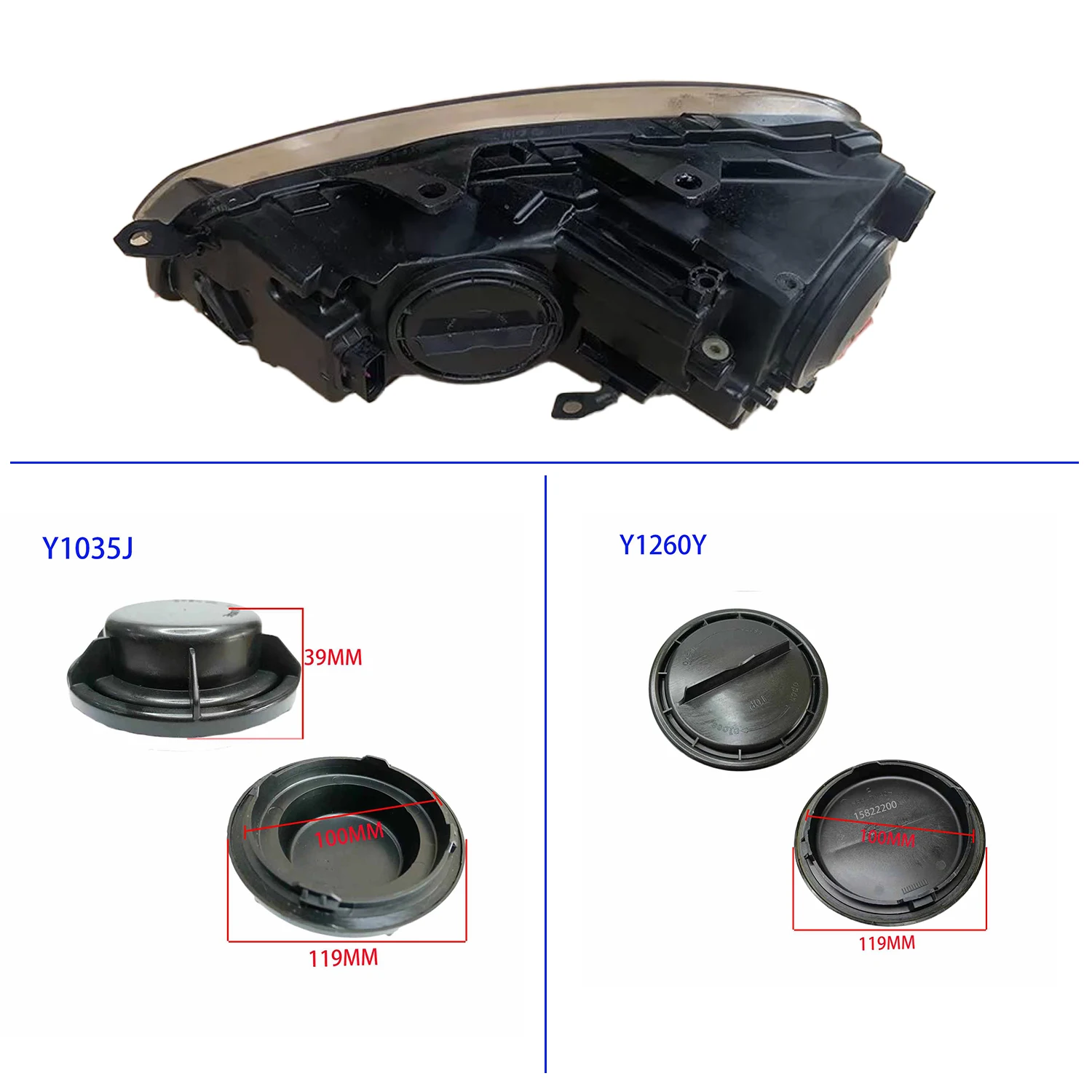 

1 Pc For Vw Golf 5 6 7 GTI Plus R32 MK7 MK5 MK4 MK6 14735350 15387350 5GG941607A 89004031 15014500 15014600 Dust Cover Bulb Cap