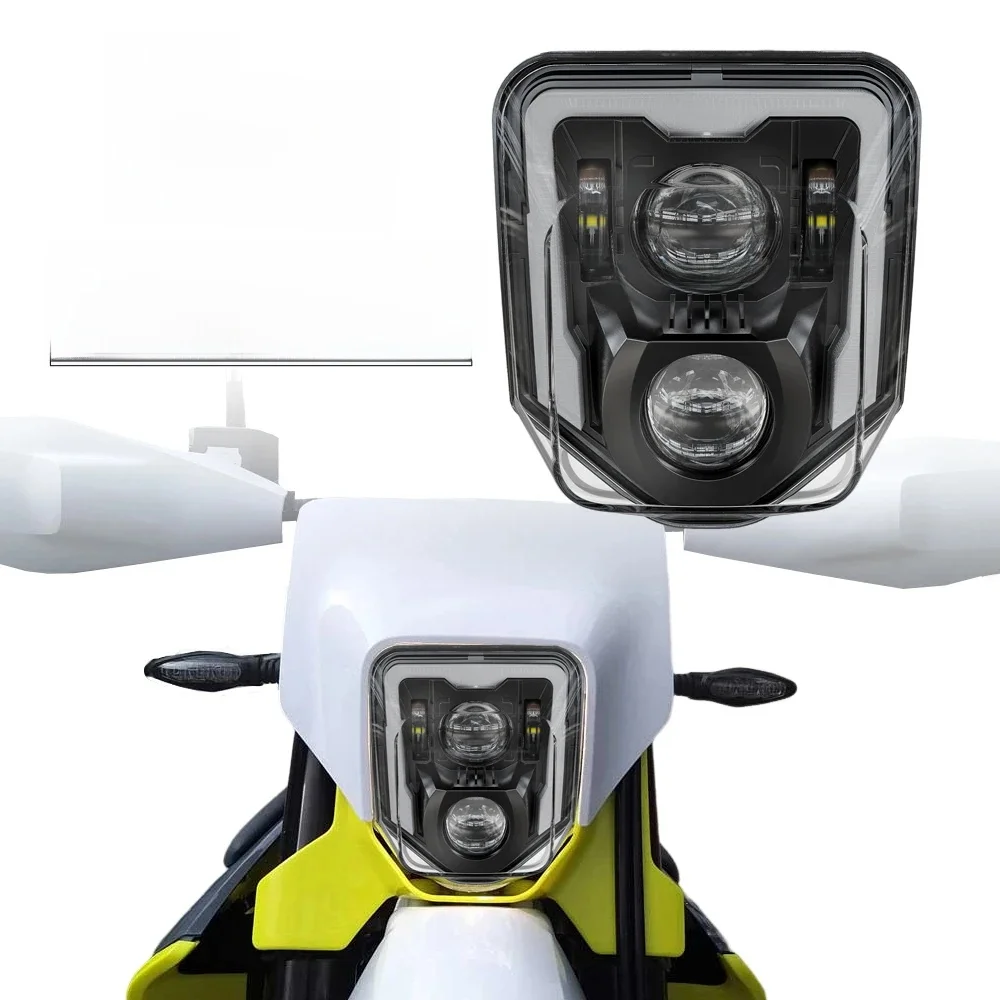 Reflektor LED do motocykli Husqvarna 701 Enduro Supermoto 2016-2024 E24 E-mark z DRL — 2