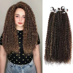 Synthetic Bundles Hair Extensions Loose Wave Hair Bundles Curly hair Heat Resistant Fibers High Quality Weaving Extension