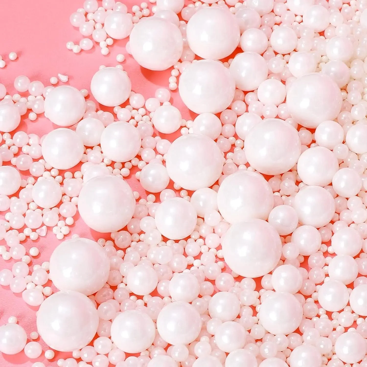 Garnitures de gâteau à la crème glacée et décoration de strass, saupoudrage de sucre perlé, fournitures de fête de mariage et de Noël, taille mixte, 130g, 4.58 oz