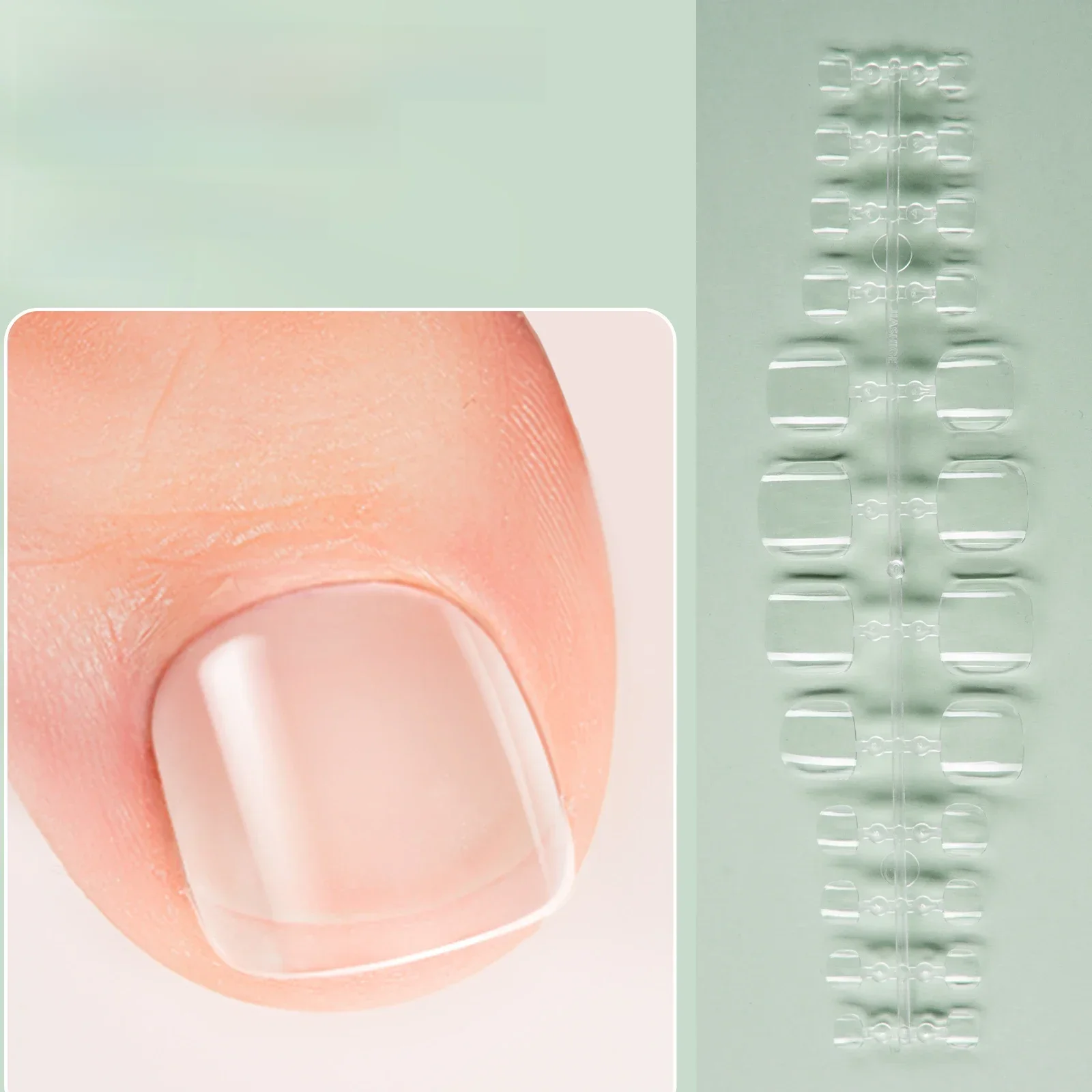 Nailpop orteils ongles conseils artificiel acrylique clair manucure 12 tailles couverture complète ongles transparents outils de beauté pied ongles 120 pièces