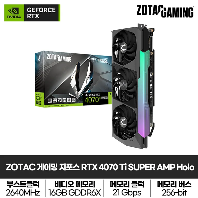 ZOTAC GAMING GeForce RTX 4070 Ti SUPER AMP Holo D6X16GB Graphics Card