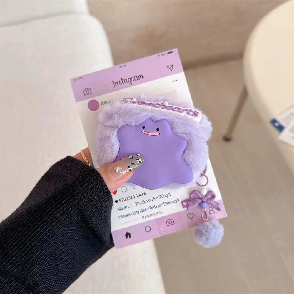 

Funny plush cartoon earphone case protective cover for Airpods Pro 2 4 Airpods 4 3 2 cover with charm warm fluffy headphone Fund