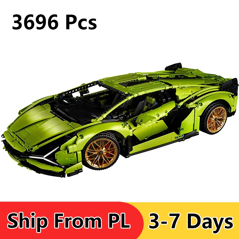 3696pcs Technical Lambo Sian Building Blocks Compatible 42115 MOC Bricks Model Project for Adults Sports Car Toys for Boys Gifts