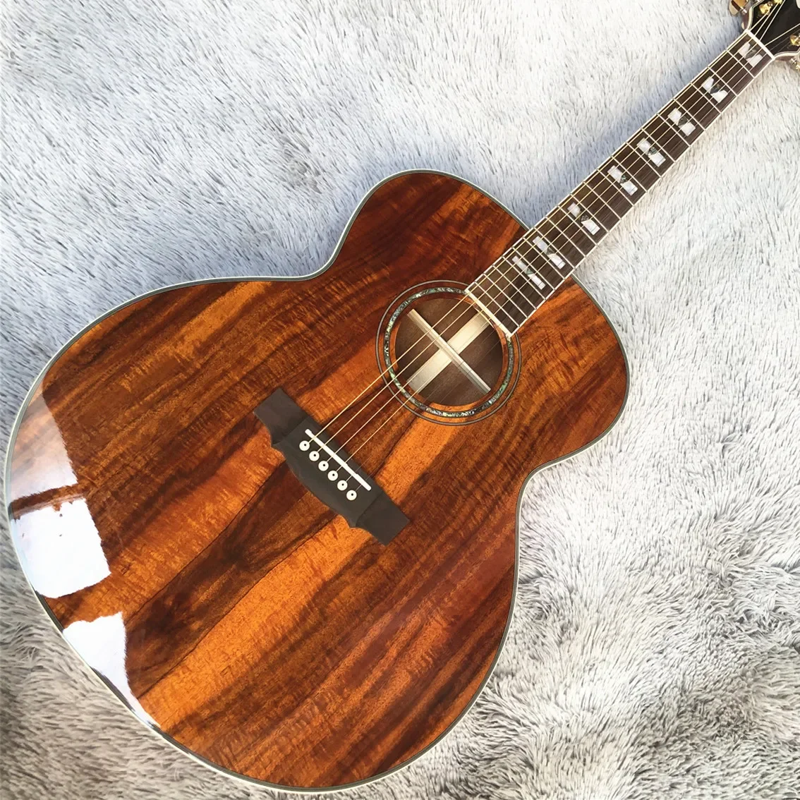 Topkwaliteit 43 "All Koa Wood F50 Akoestische Gitaar Rosewood Toets Elektrische Guitarra - afbeelding 2