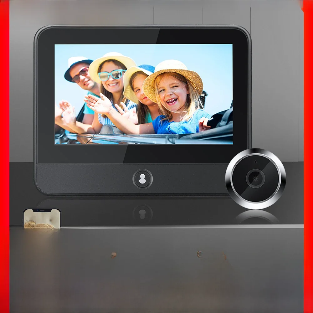 Camaroca Smart Life Tuya 1080P WiFi Dzwonek do drzwi Kamera z wizjerem 5000mAh Bateria Radar Detektor ruchu PIR Domowy cyfrowy widz — 2