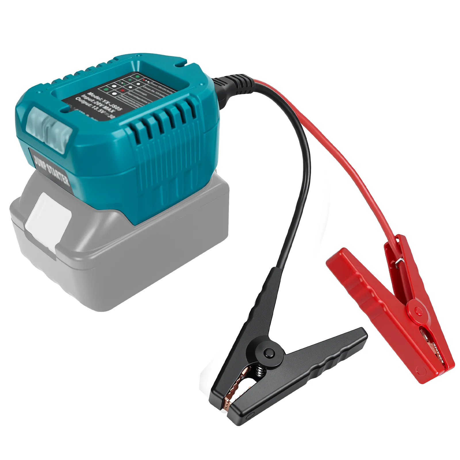 

Jump Starter Cables 10AWG Wire Jumper Starter Clamps Automotive Booster Cable Power Tool Line for Makita 18V Battery(No Battery)