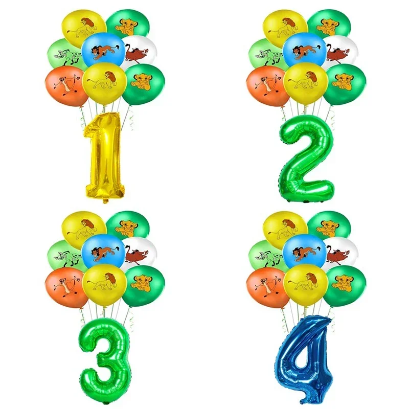 11 pçs leão rei látex balão de alumínio hakuna festa de aniversário decoração balões decoração do