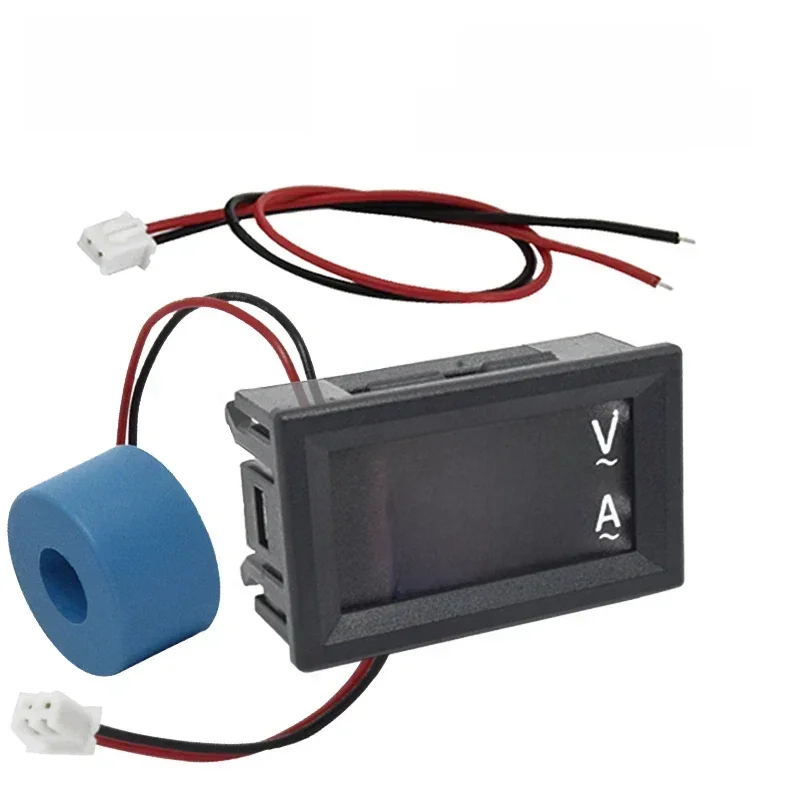 0.56 ''cyfrowy woltomierz LCD amperomierz AC 60-500V 10A 50A 220V miernik napięcia prądu Tester detektor prądu transformator — zdjęcie 2