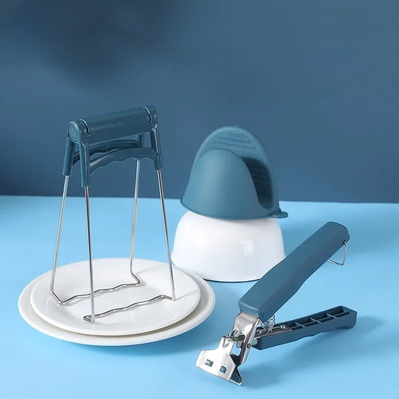 Pinces à bol pinces et pinces pour soulever des bols de nourriture chaude choses de cuisine Pots et assiettes de la friteuse à air micro-ondes instantanée