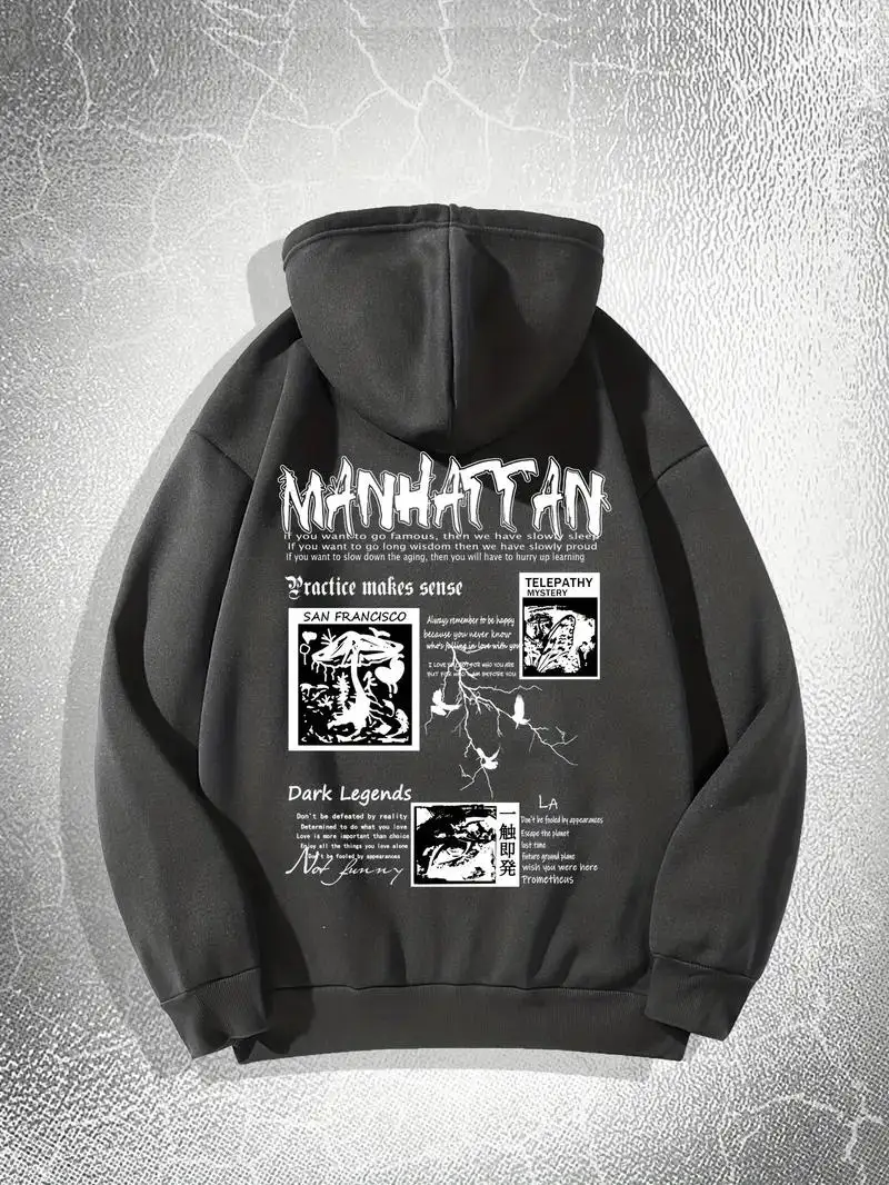 2024 Spring  Autumn Men's New Hoodie 3D Peace Dove Pattern Printed Fashion Hoodie Comfortable High Street Casual Loose Top