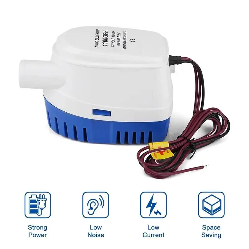 12v24v Automatic Bilge Pump Small Drainage Pump Pumping Yacht Battery Marine Pump DC Submersible Pump