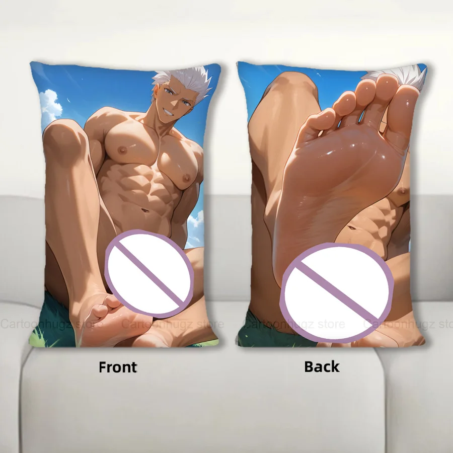 

Anime Pillow Red Archer EMIYA Dakimakura Nsfw Half body Cartoon Pillow Core Double Side Print