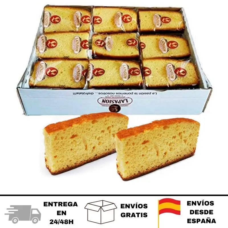 LAPASION - Bizcocho COC envuelto, ideal para desayunos y meriendas | caja 2 Kg | Producto de repostería