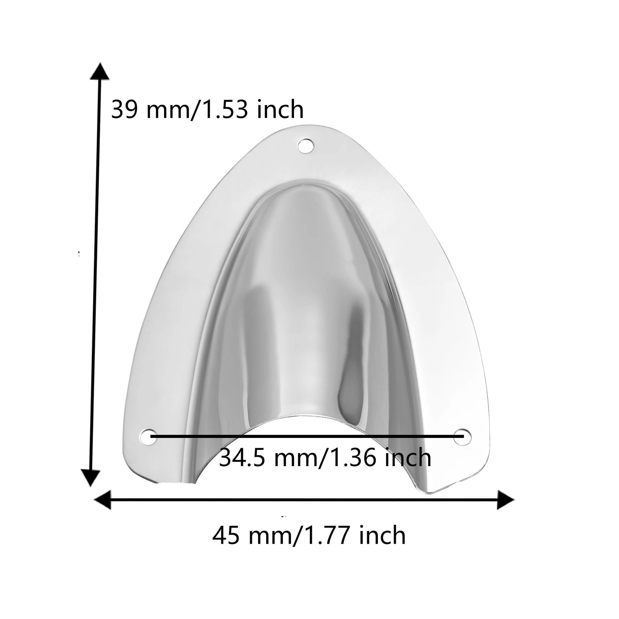 2 Packs Clam shell Vent for Boat, Size 1.53X1.77 Inch (39X45mm ), Stainless Steel Clamshell Vent, with 6 Pcs Screws