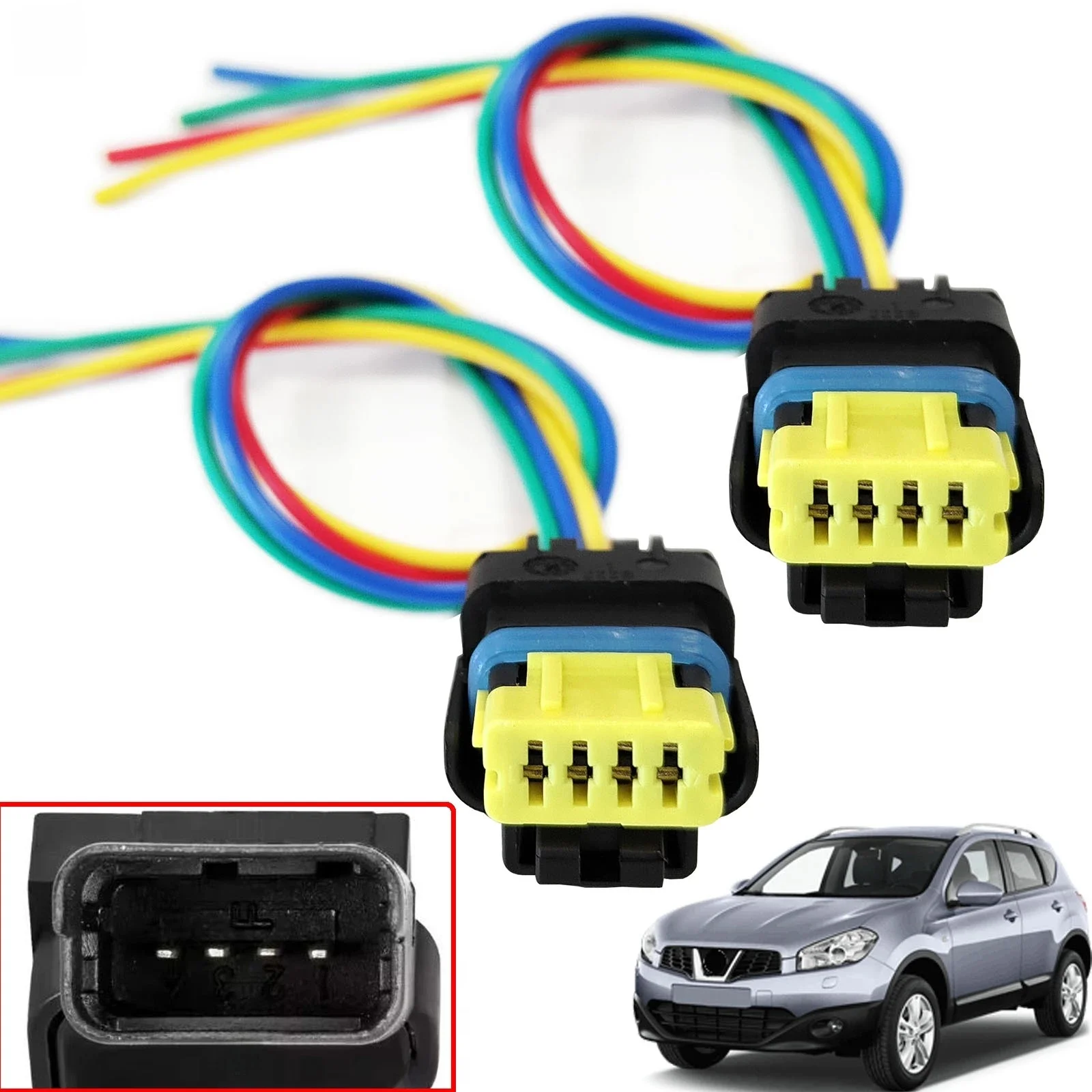 Connecteur de prise de feu arrière pour Nissan Qashqai Dualis J10, câblage de faisceau SFP, 2007, 2013, 2009, 2010, 2011, 2012, 2 pièces