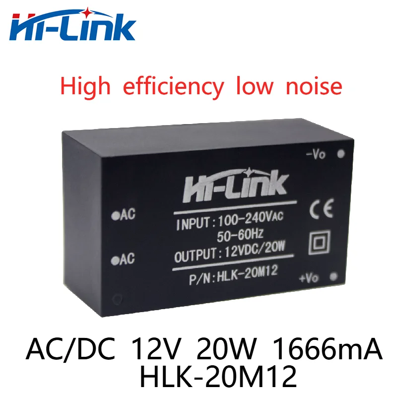 

Hi-Link 10pcs/lot 12V 20W 1666mA output HLK-20M12 power supply module ultra-small short circuit protection