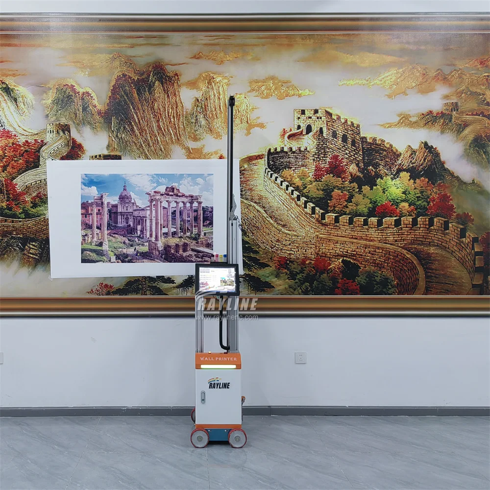 AI 4K壁印刷機 UV垂直壁プリンター/3D背景凹凸壁地面屋外塗装デジタルニスプリンター