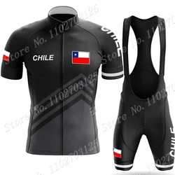 Suit CHILE 2024 Team White Cycling Clothing Jersey Set Mens Summer Road Bike Shirts Bicycle Bib Shorts MTB Wear Ropa Ciclismo