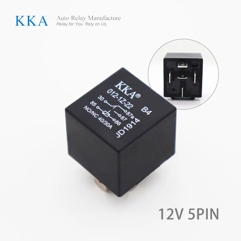 Waterproof 12V/24V 4pin/5pin 40A Automotive Relay, Long Life High Quality Car Relay for Auto/Motorcycle, Normal Open, Close