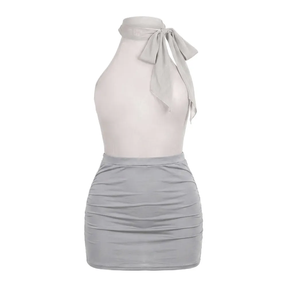

Perspective Tight Fitting Hip Hugging Skirt, Sleeping Skirt, Ribbon Back, Secretary Uniform
