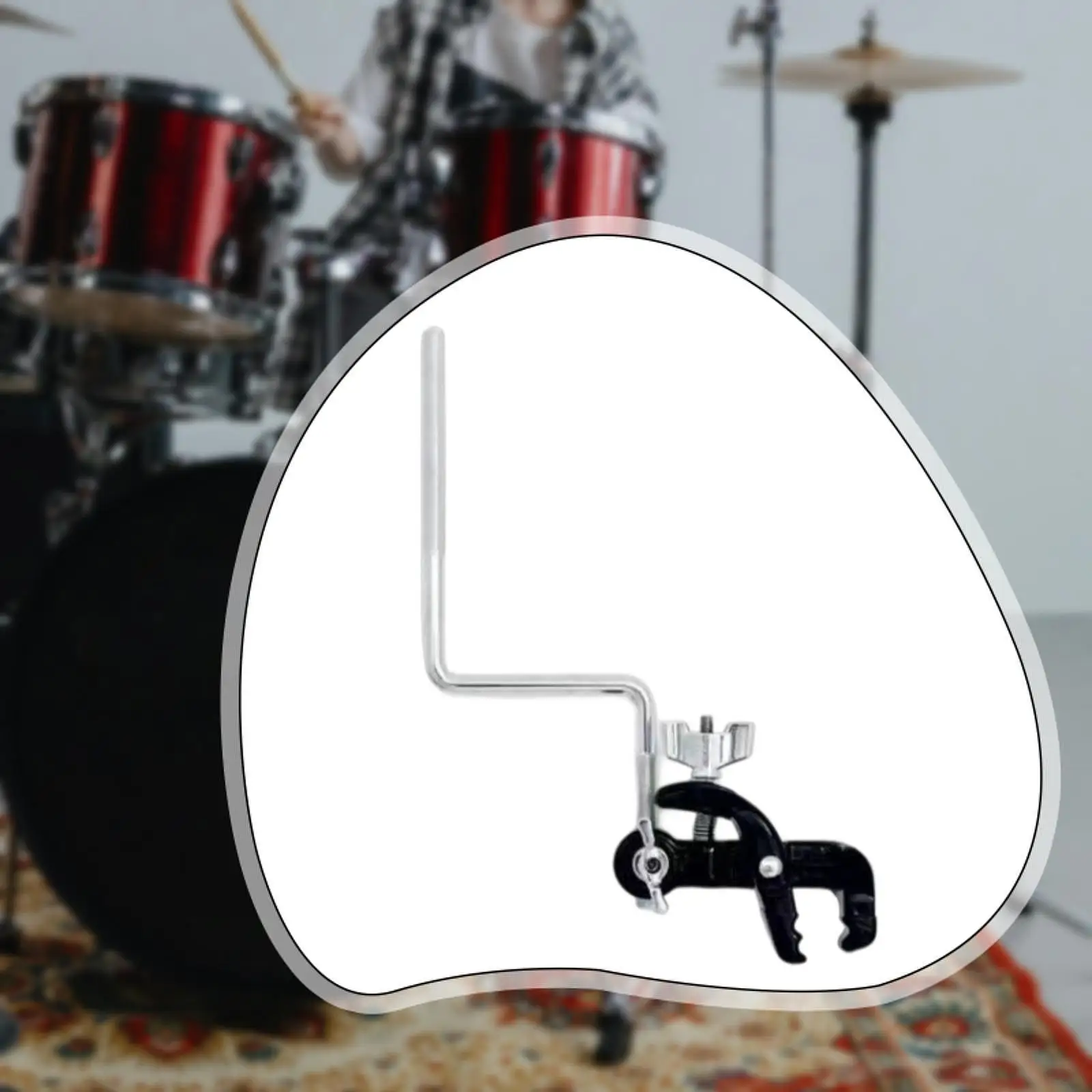 

Jaw Drum Mount Universal Cowbell Clamp Bracket Stainless Steel Percussion Acces for Cowbell Tambourine Drum Set Percussion Mount