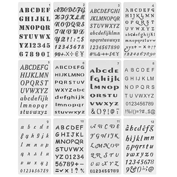 12 Piece Reusable Alphabet Letter Stencils 1