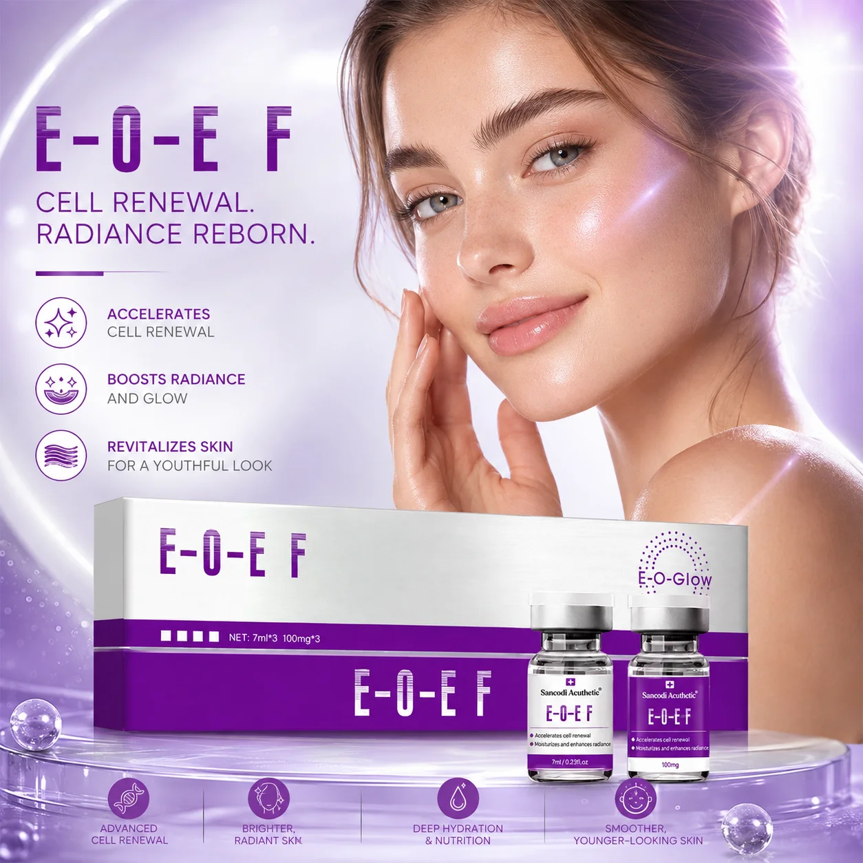 EXOGLOW PDRN Serum Glow Smoothing Repair Collagen Facial Care Hydration Moisturizing Korean Skin Care Sanendi exosme Der.pen Kit