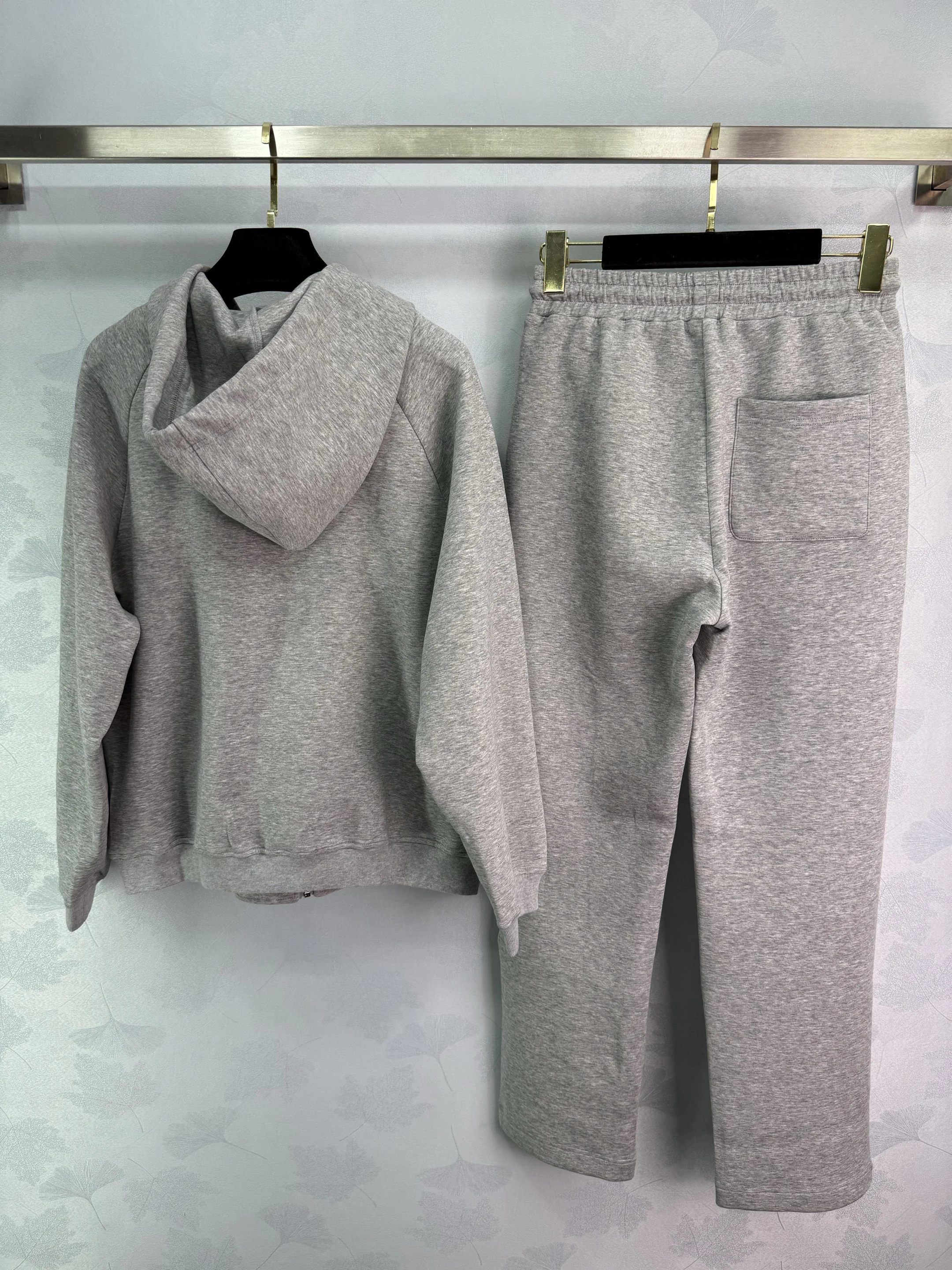 

2025 Early Autumn Women's New Hooded Zipper Drawstring Stretch Jacket Trousers Sports Leisure Set Women's Two Pieces Set