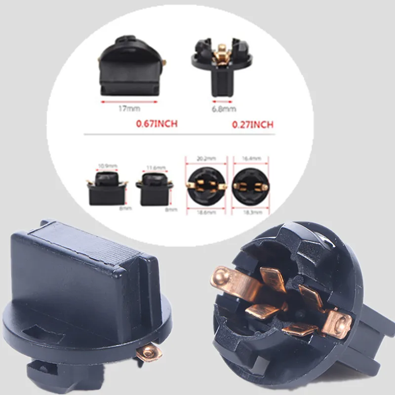 

Розетка T10, поворотный замок, клиновые основания, приборная панель, лампа приборной панели, вилка лампы W5W 168 192 194 для внутреннего освещения автомобиля, 10 шт.