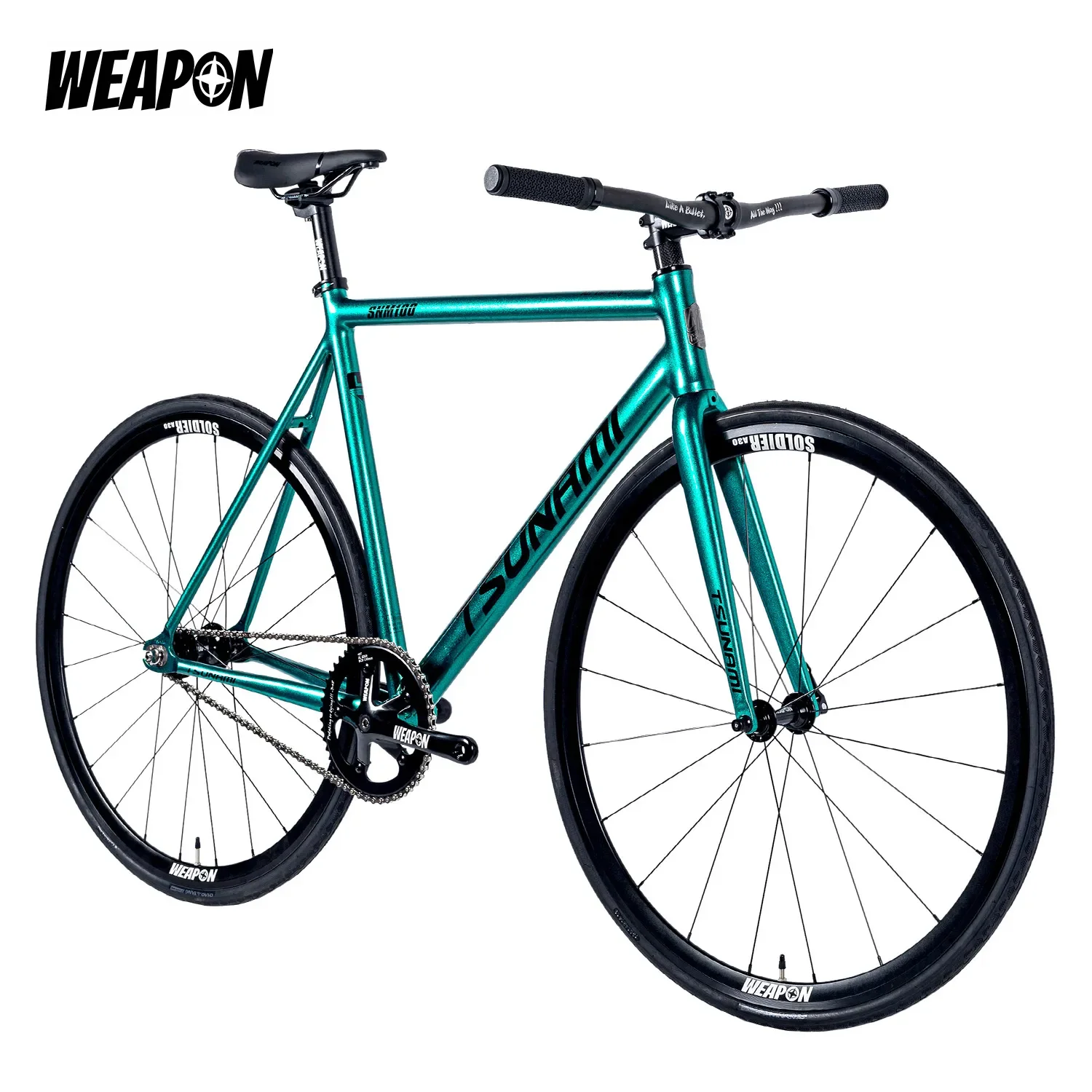 Tsunami SNM100Elite Complete Fixed Gear Bike 700C Track Bicycle