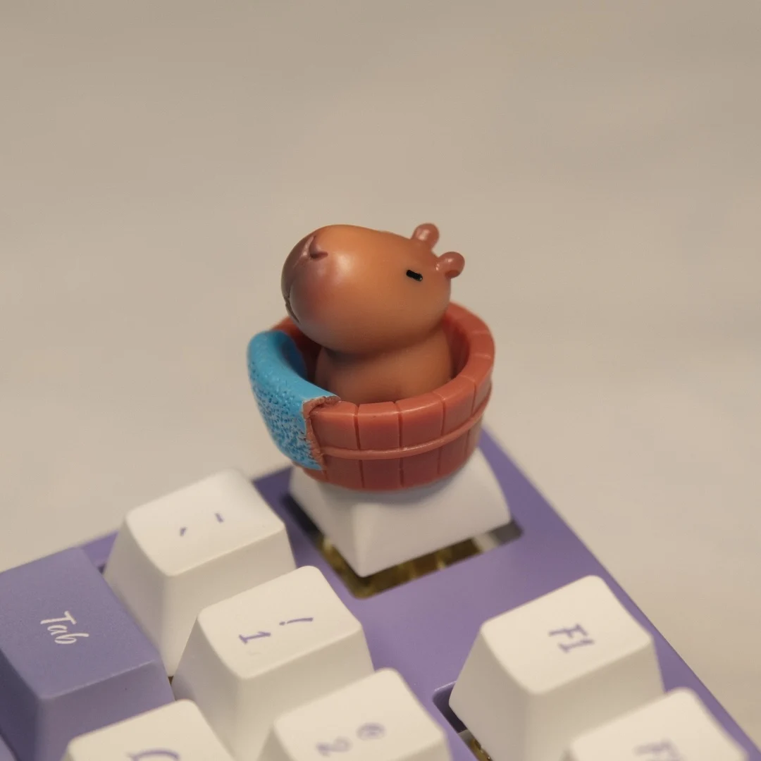 Cute Capybara Keycaps XDA Profile ABS Custom Mechanical Keyboard Keycap Set Kawaii DIY Desk Decor Gift