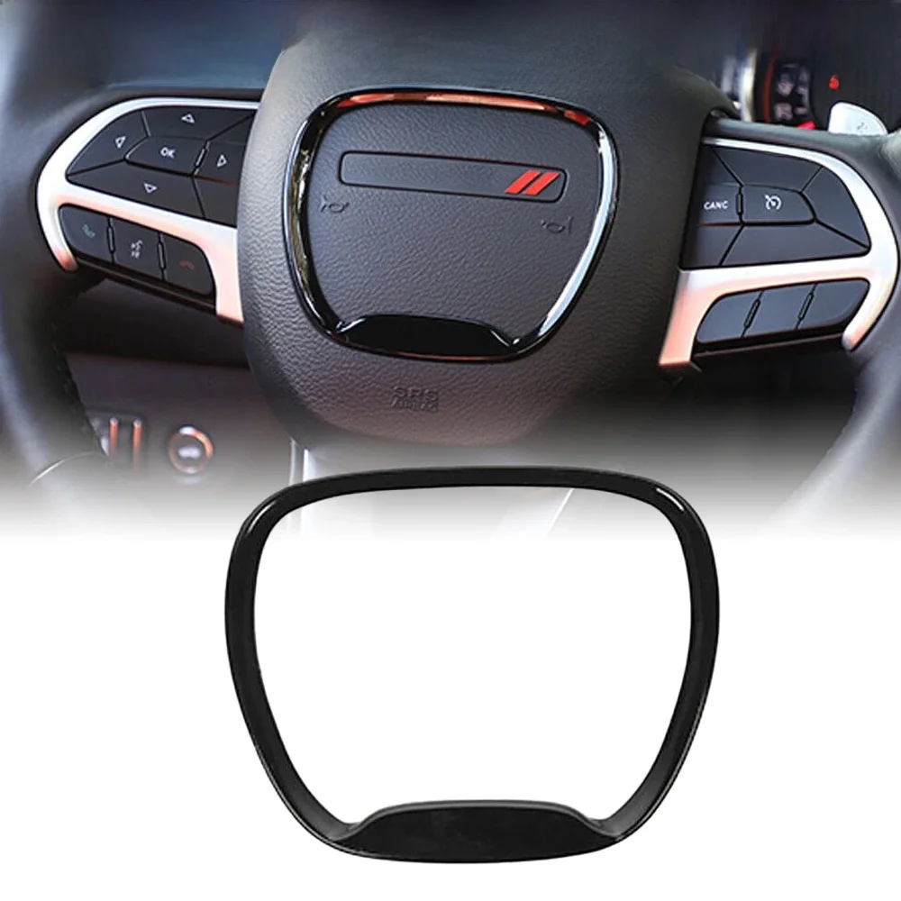 Dla Dodge Durango Charger Challenger 2015 2016 2017 2018 2019 2020 2021 2022 Akcesoria samochodowe Naklejki Pokrywa kierownicy — 2
