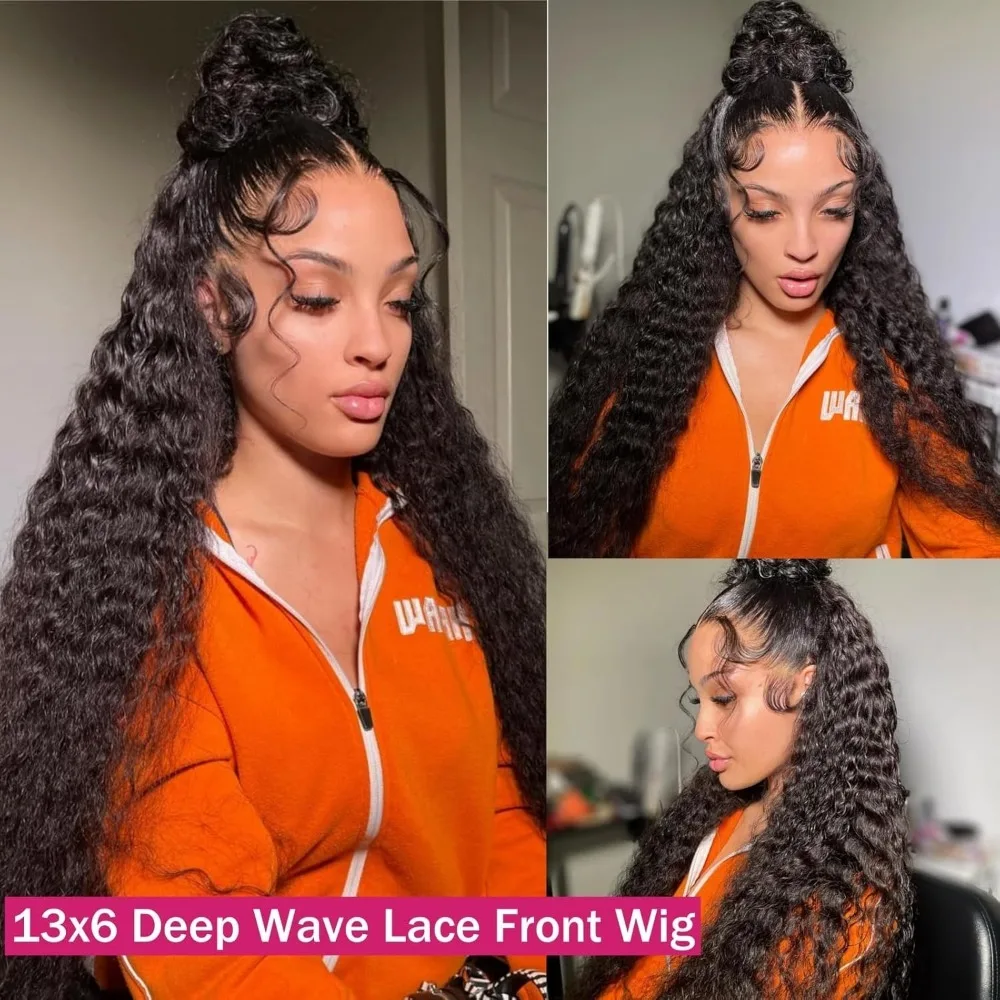 30 بوصة 13x6 موجة عميقة الدانتيل الجبهة الباروكات الشعر البشري للنساء HD شفافة عميق مجعد الدانتيل الباروكات الأمامية شعر الإنسان اللون الطبيعي
