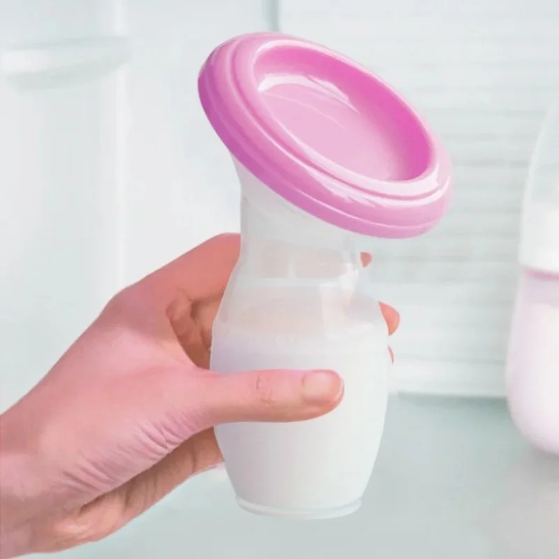 Silicone Manual Breast Pump Baby Feeding Breast Pump Breast Milk Storage Automatic Correction Breast Milk Silicone Breast Pump