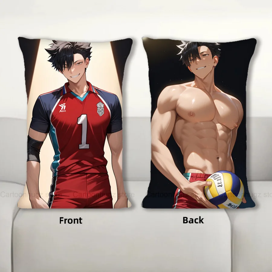 

Anime Pillow Tetsurou kuroo Dakimakura Nsfw Half body Cartoon Pillow Core Double Side Print