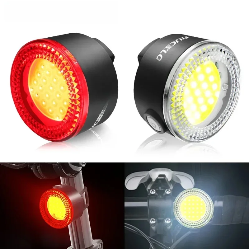AliExpress BUCKLOS Bike Light COB Front Rear Bicycle Lights LED Rechargeable Mountain Road Bicycle Lamp MTB Tail Light Cycling Flashlight