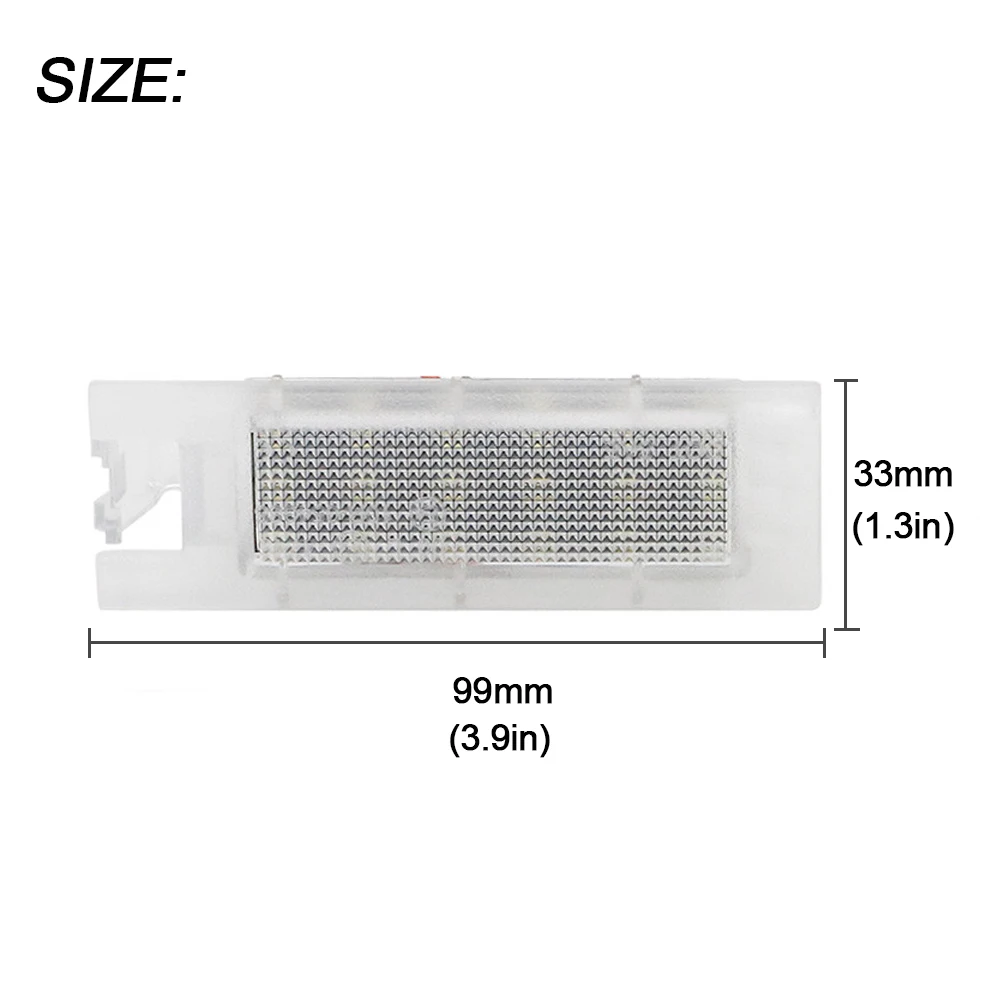 2PCS LED License Plate Light For Hyundai IX35 2010-2013 Tucson 2010-2014 6000K Xenon White No Error Backlight Number Plate Lamps