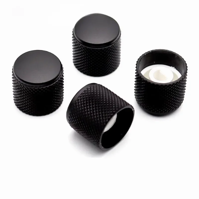 2PCS Aluminum Alloy Sandblasting Knob Cap Diameter 19mm Height 18mm Potentiometer Encoder Knob D Shaped Inner Hole 6mm