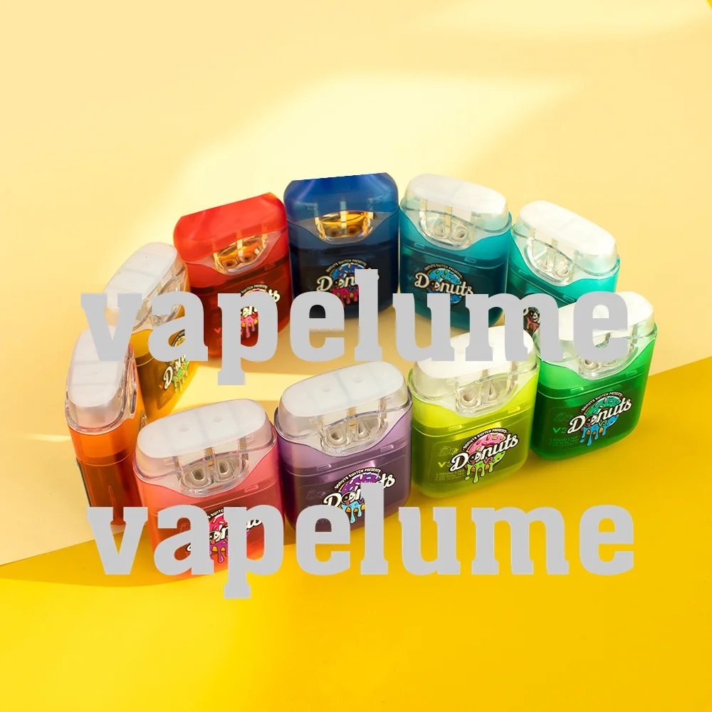

EMPTY Disposable Electric Vape Pods 2ml Dounts V3 Rechagrable Battery 350mah Double Space 1+1ml Preheat Vape Pen